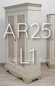 Armadietto in legno massello 2 ante laccato 2 colori