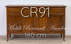 Credenza veneta asolana in legno massello di noce 4 ante