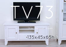 Mobile Tv in legno laccato bianco stile country