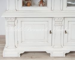 Libreria Classica 3 Archi Ante Vetro Bianco Anticato Shabby 09