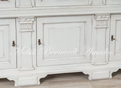 Libreria Classica 3 Archi Ante Vetro Bianco Anticato Shabby 15